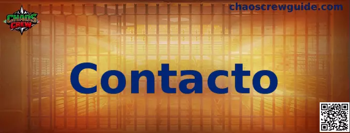 Página de contacto y asistencia de Chaos Crew